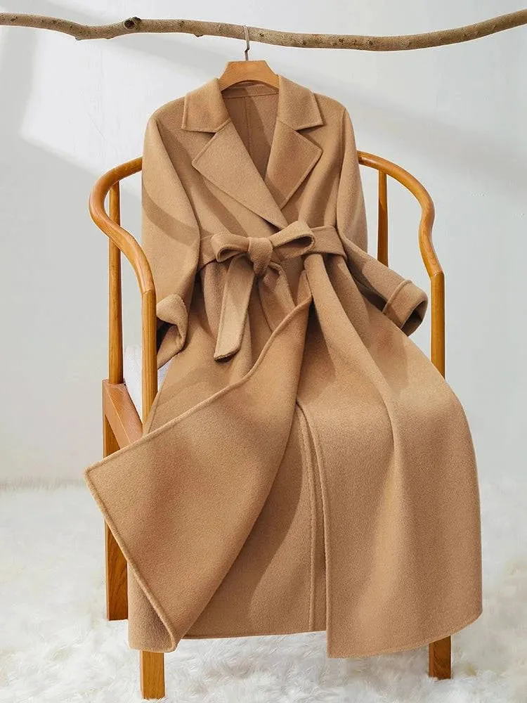 Midi Slim-Fit Wool Reversible Cashmere Coat