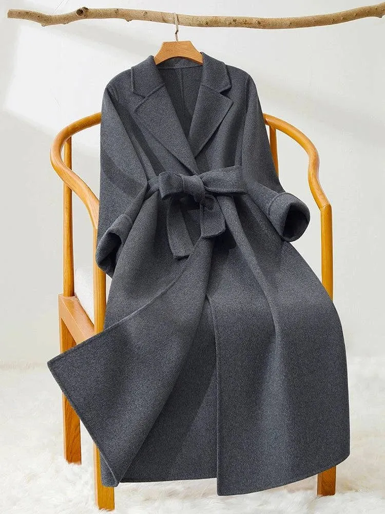 Midi Slim-Fit Wool Reversible Cashmere Coat