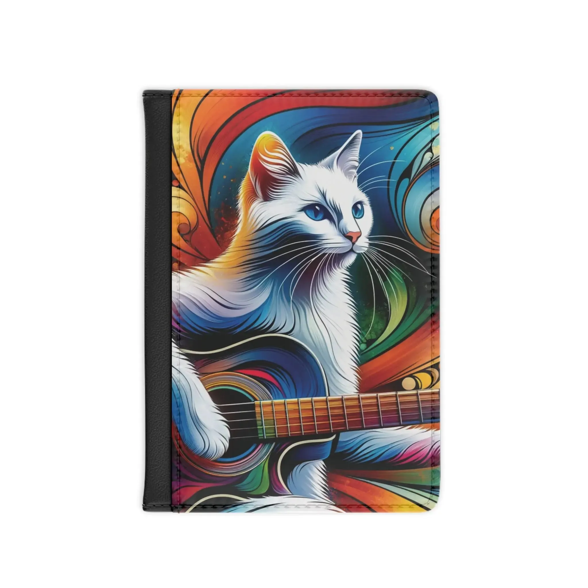 Musical Guitar Cat Player - Passport Cover