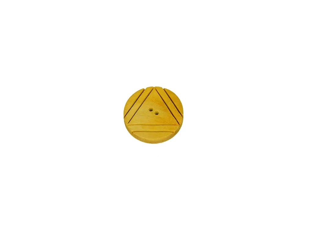 Mustard Triangles 2 Hole Wooden Buttons - 60L