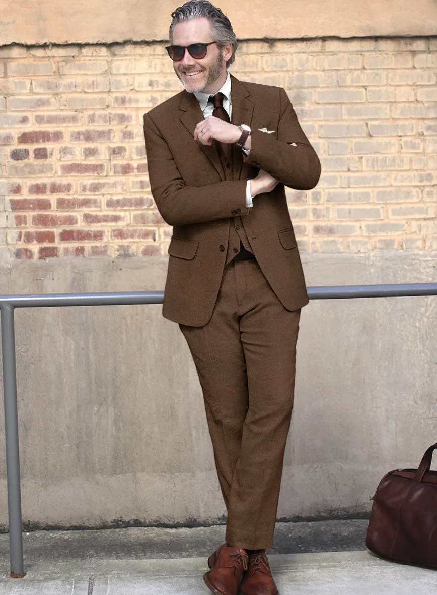 Naples Espresso Brown Tweed Suit