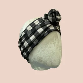 Natural Buffalo Plaid Wrap Headband