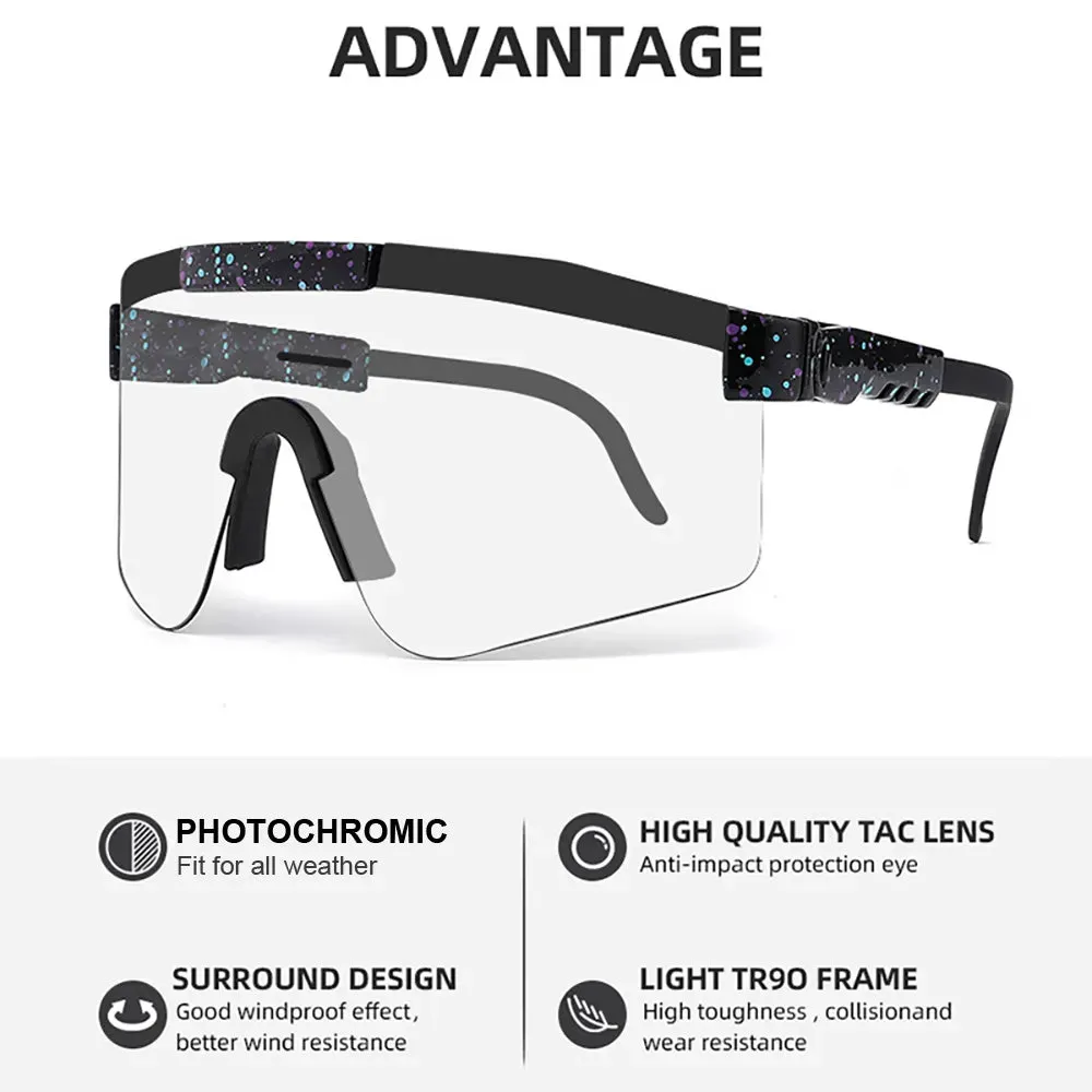 NEWBOLER 2022 Photochromic Cycling Glasses Bike Brand New Sports Sunglasses Men‘s Women Mtb Bike Eyewear Cycling Glasses