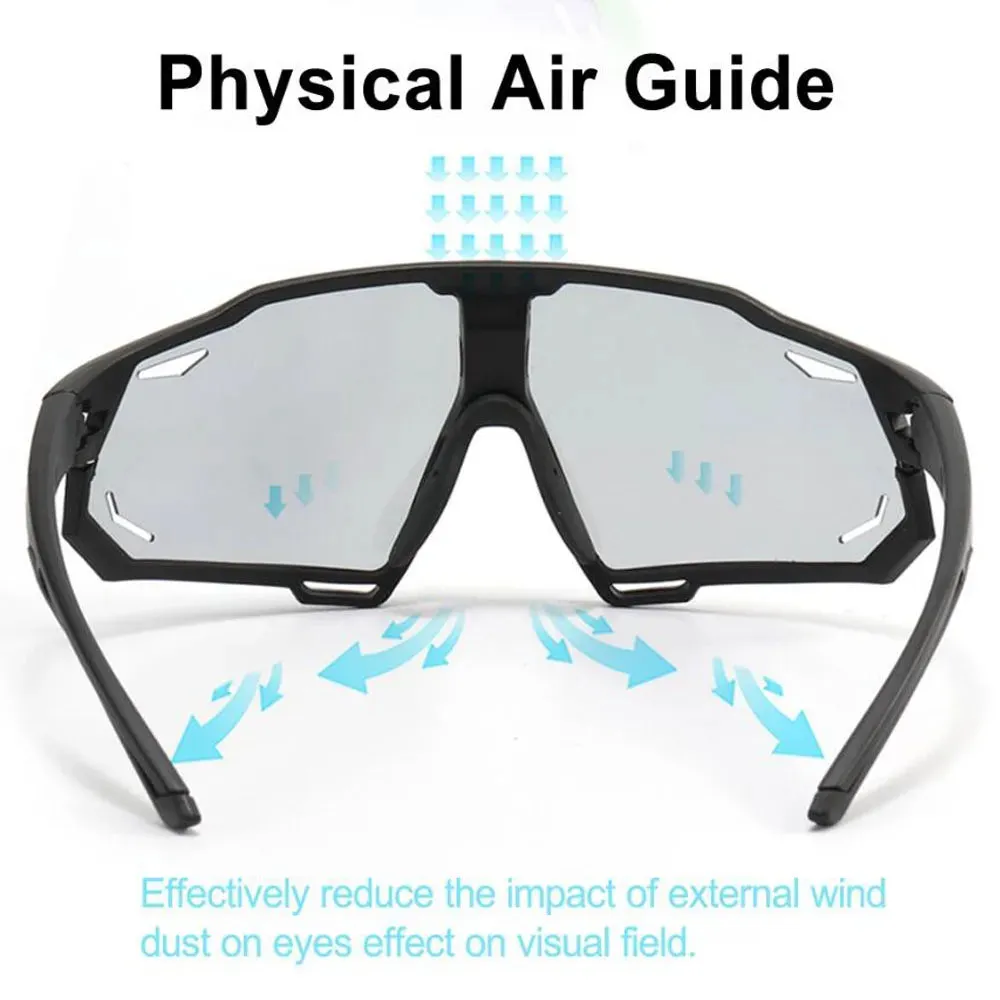 NEWBOLER Photochromic Cycling Glasses Men's and Women's Polarized Bike Eyewear UV400 Sports Sunglasses MTB Bicycle Road Goggles