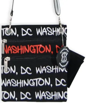 NWDC01 Robin Ruth Neck Wallet - Washington DC Black/White/Red