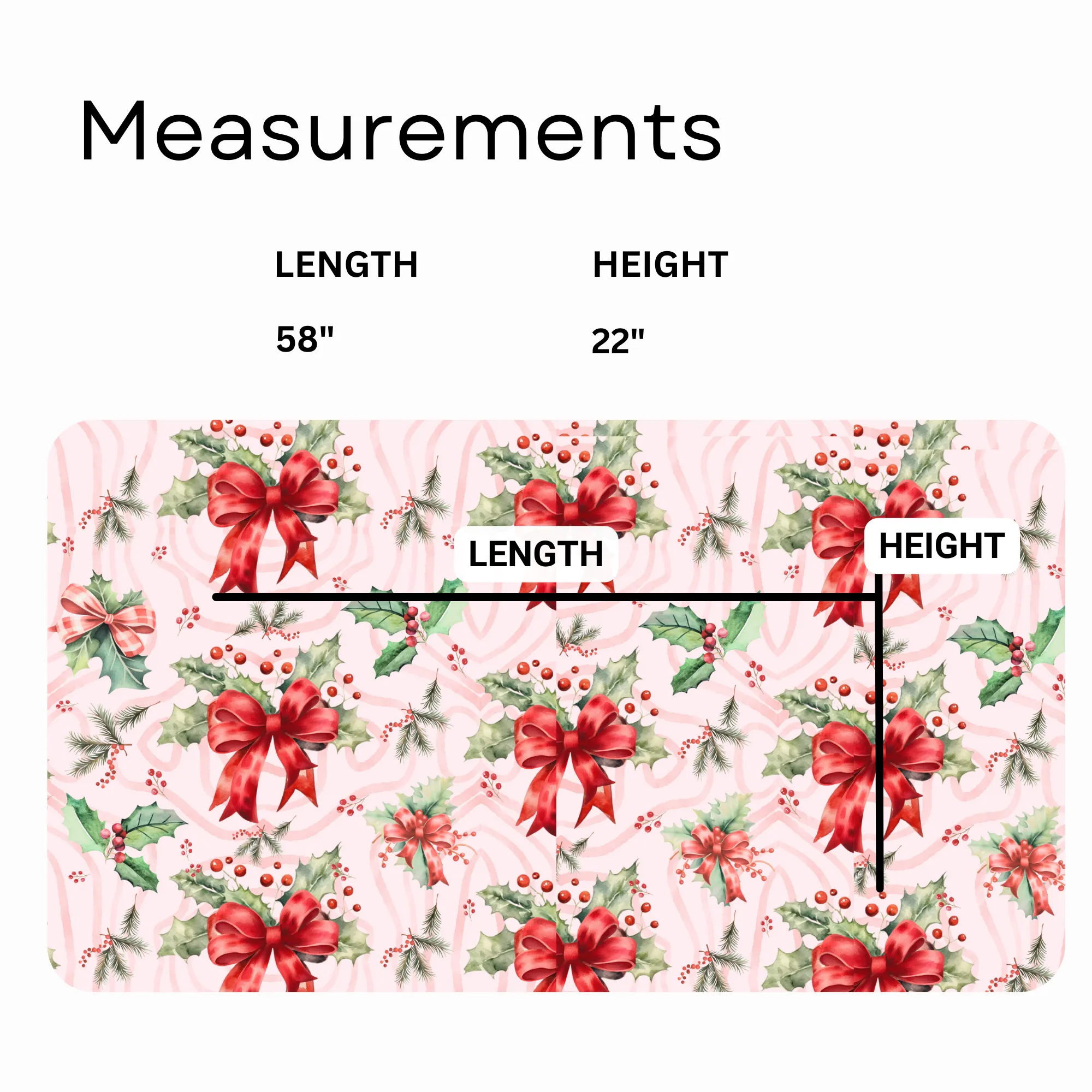 Pink Mistletoe Magic | Holiday Wrapping Paper Roll Christmas Gift Wrap Elegant Christmas Themed Decorative Paper for Eco-Friendly Holiday Gifting
