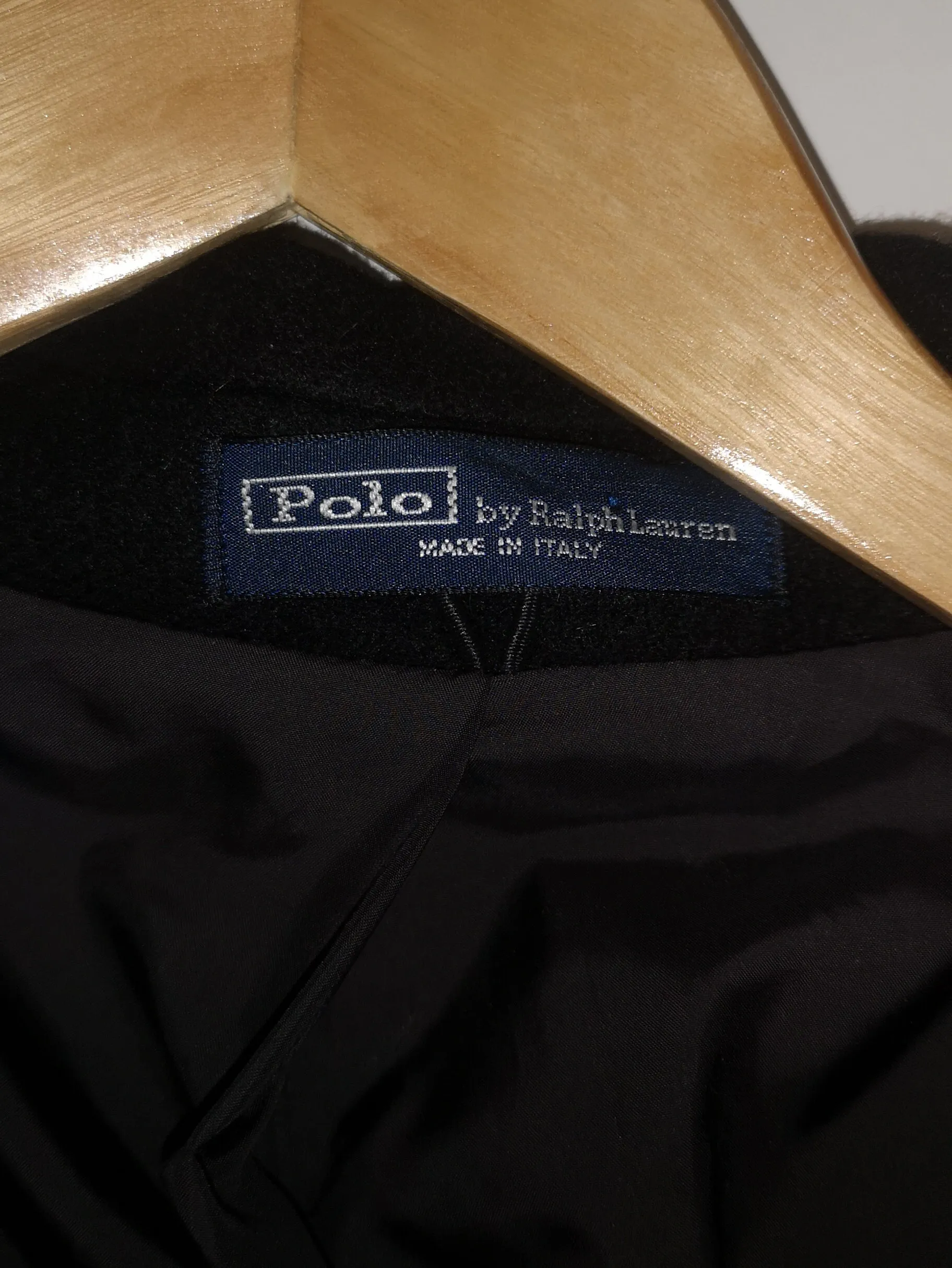 Polo Ralph Lauren Black Corduroy Cotton Thick Winter Blazer Coat Mens Size L