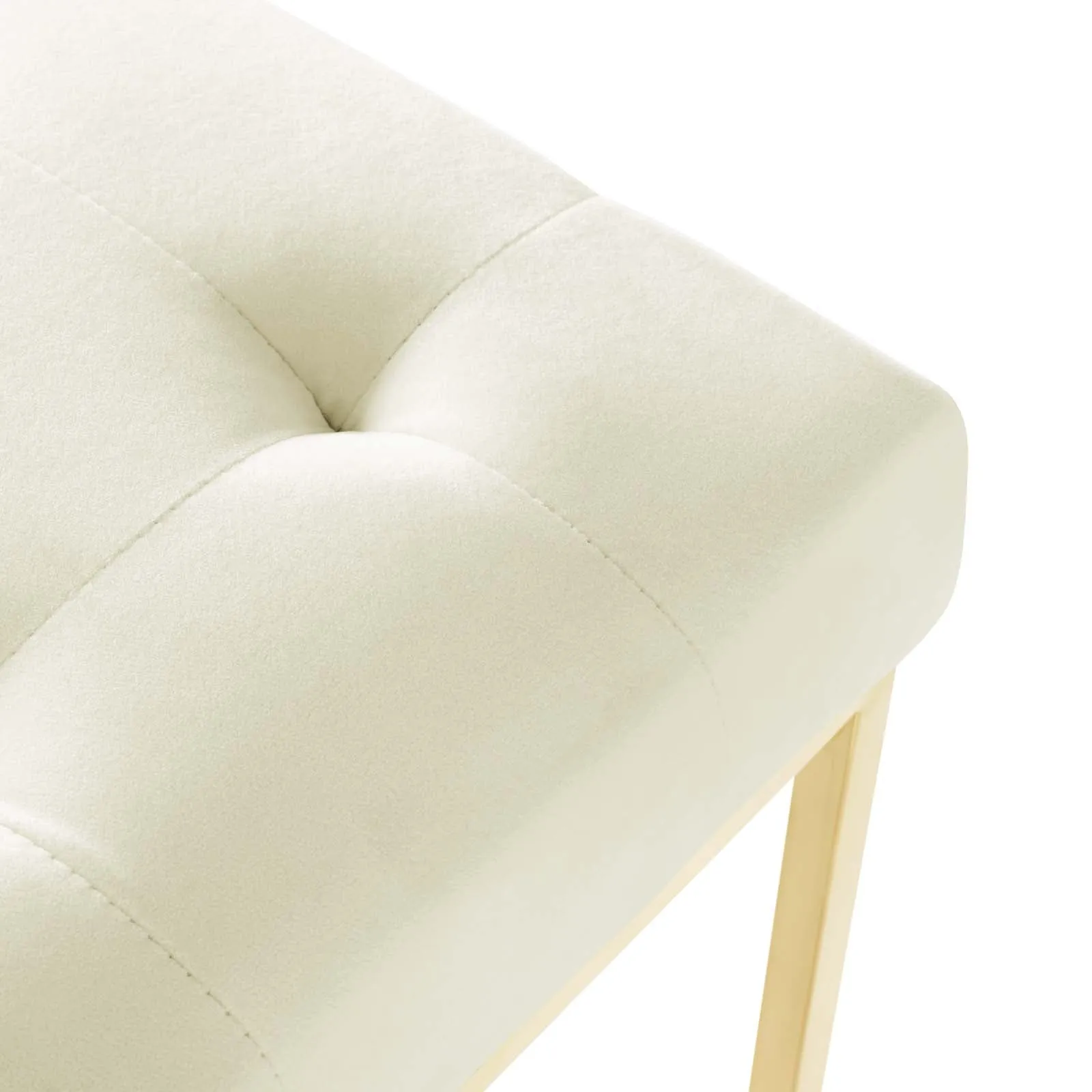 Privy Gold Stainless Steel Performance Velvet Dining Chair by Modway