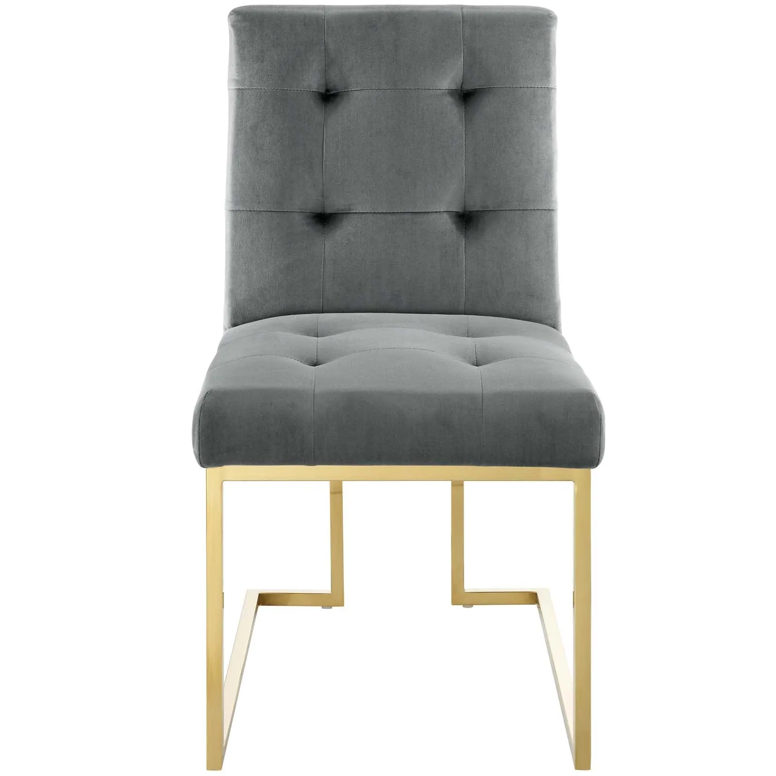 Privy Gold Stainless Steel Performance Velvet Dining Chair by Modway