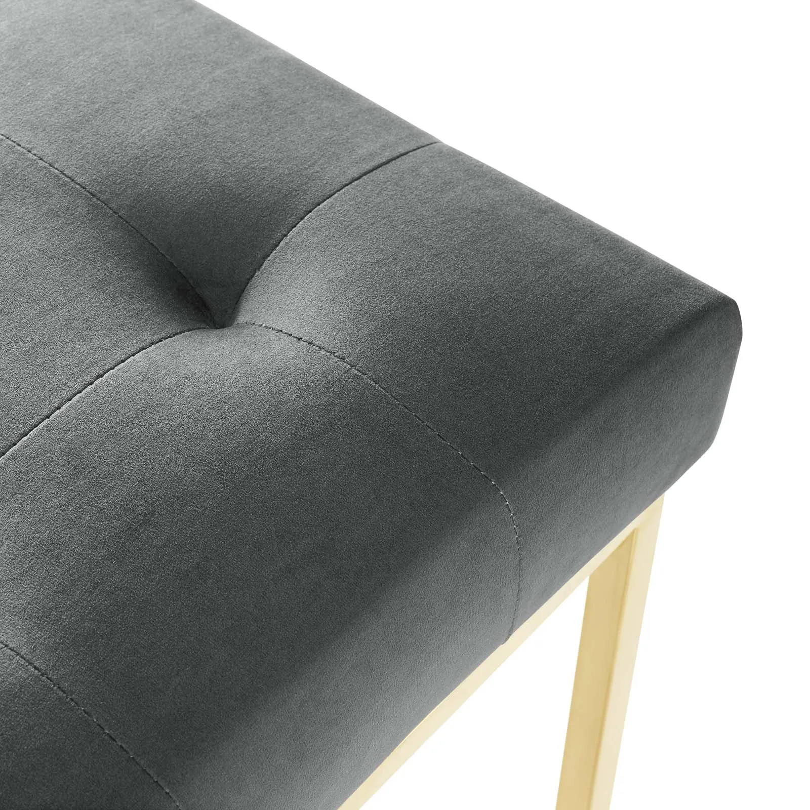Privy Gold Stainless Steel Performance Velvet Dining Chair by Modway