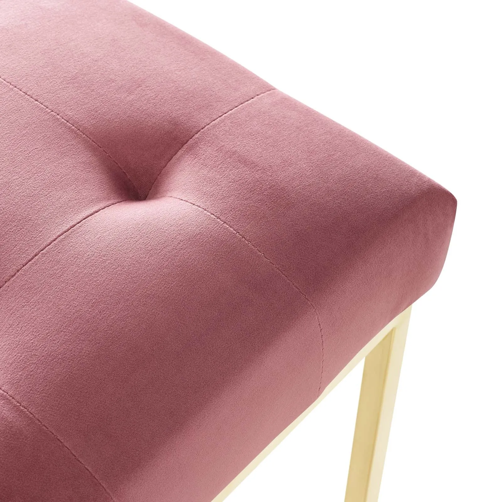 Privy Gold Stainless Steel Performance Velvet Dining Chair by Modway