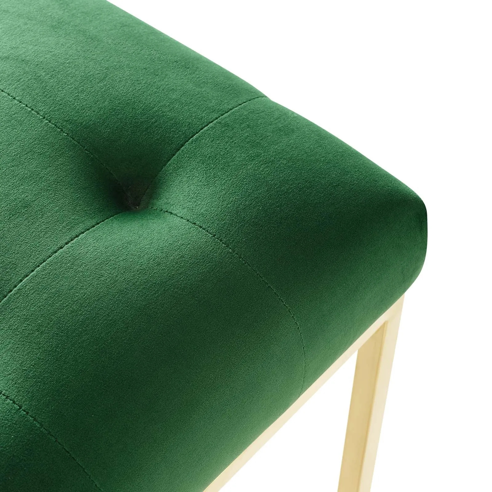 Privy Gold Stainless Steel Performance Velvet Dining Chair by Modway