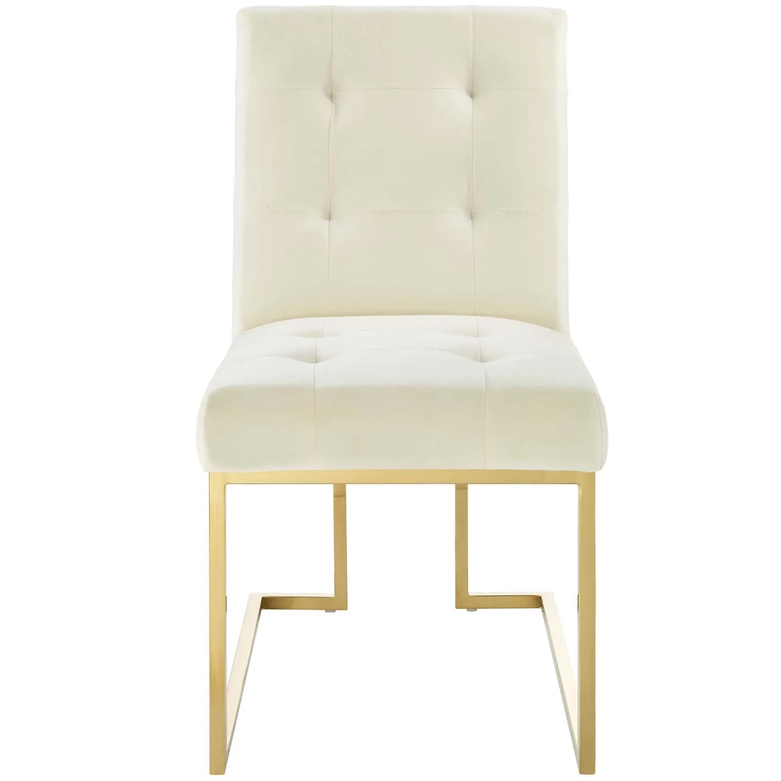 Privy Gold Stainless Steel Performance Velvet Dining Chair by Modway
