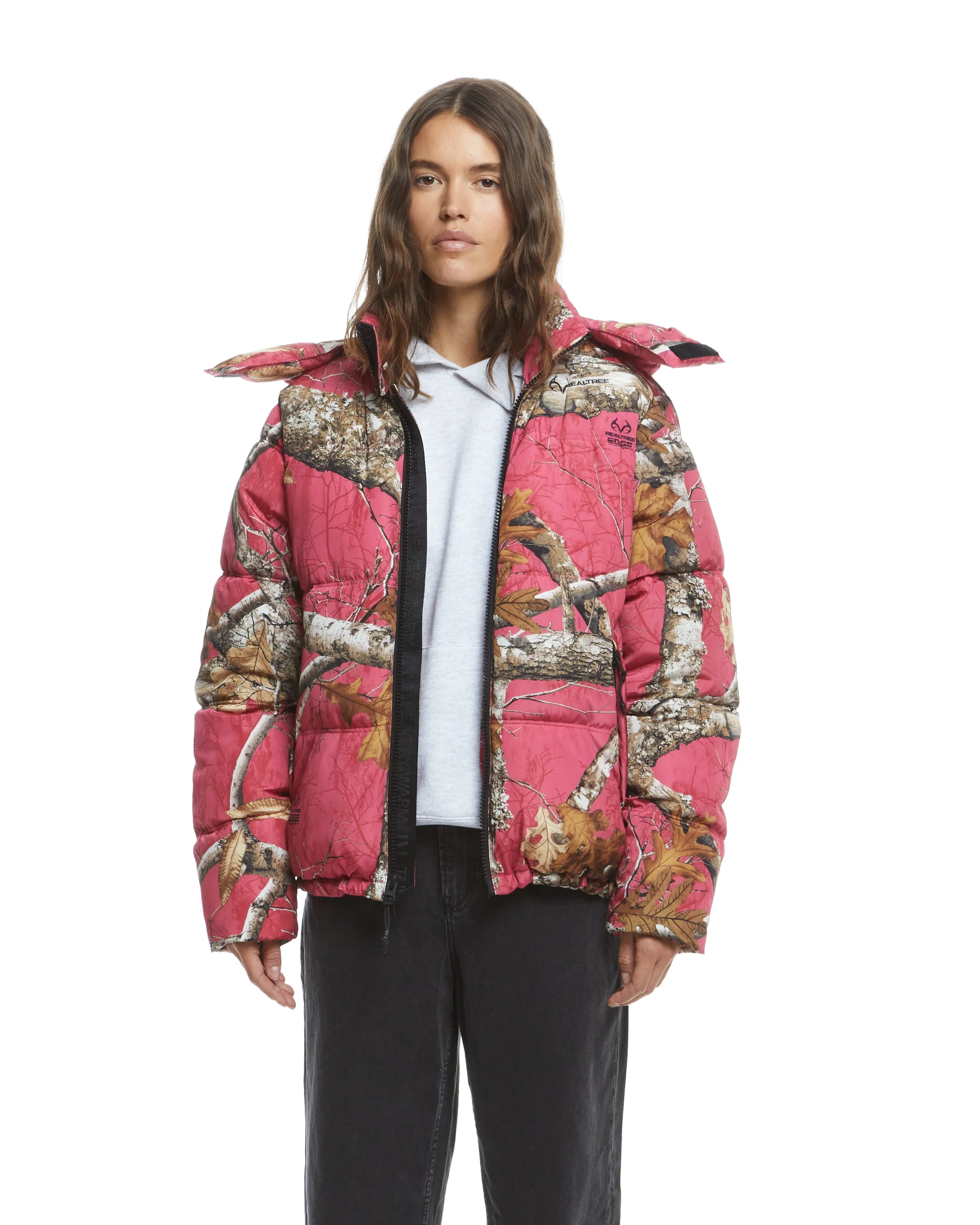 Realtree EDGE® Hooded Puffer - Flamingo
