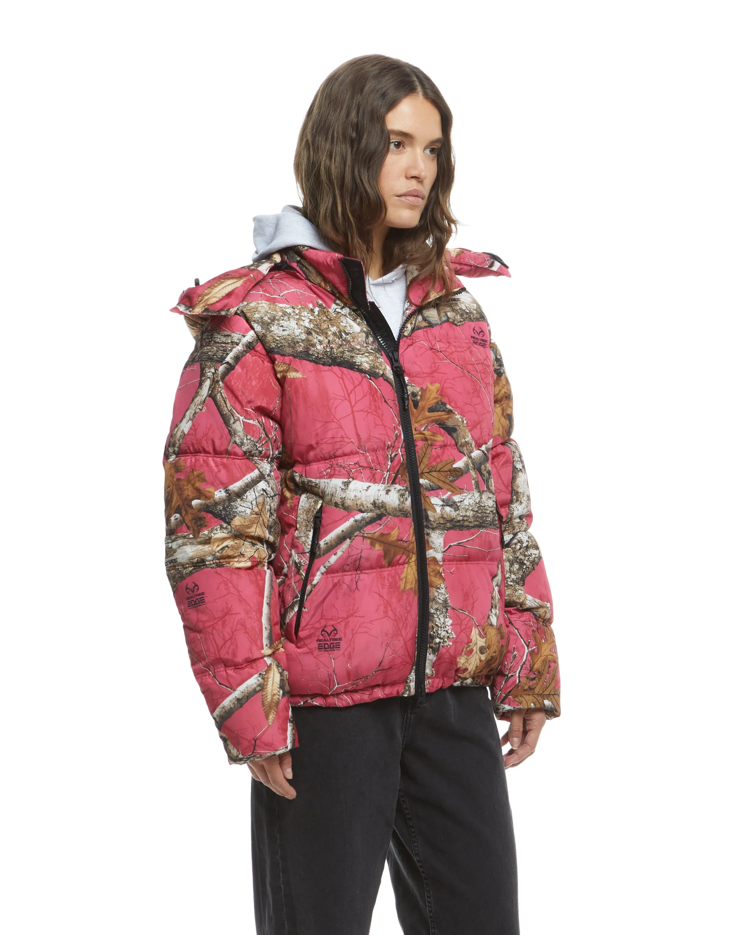 Realtree EDGE® Hooded Puffer - Flamingo
