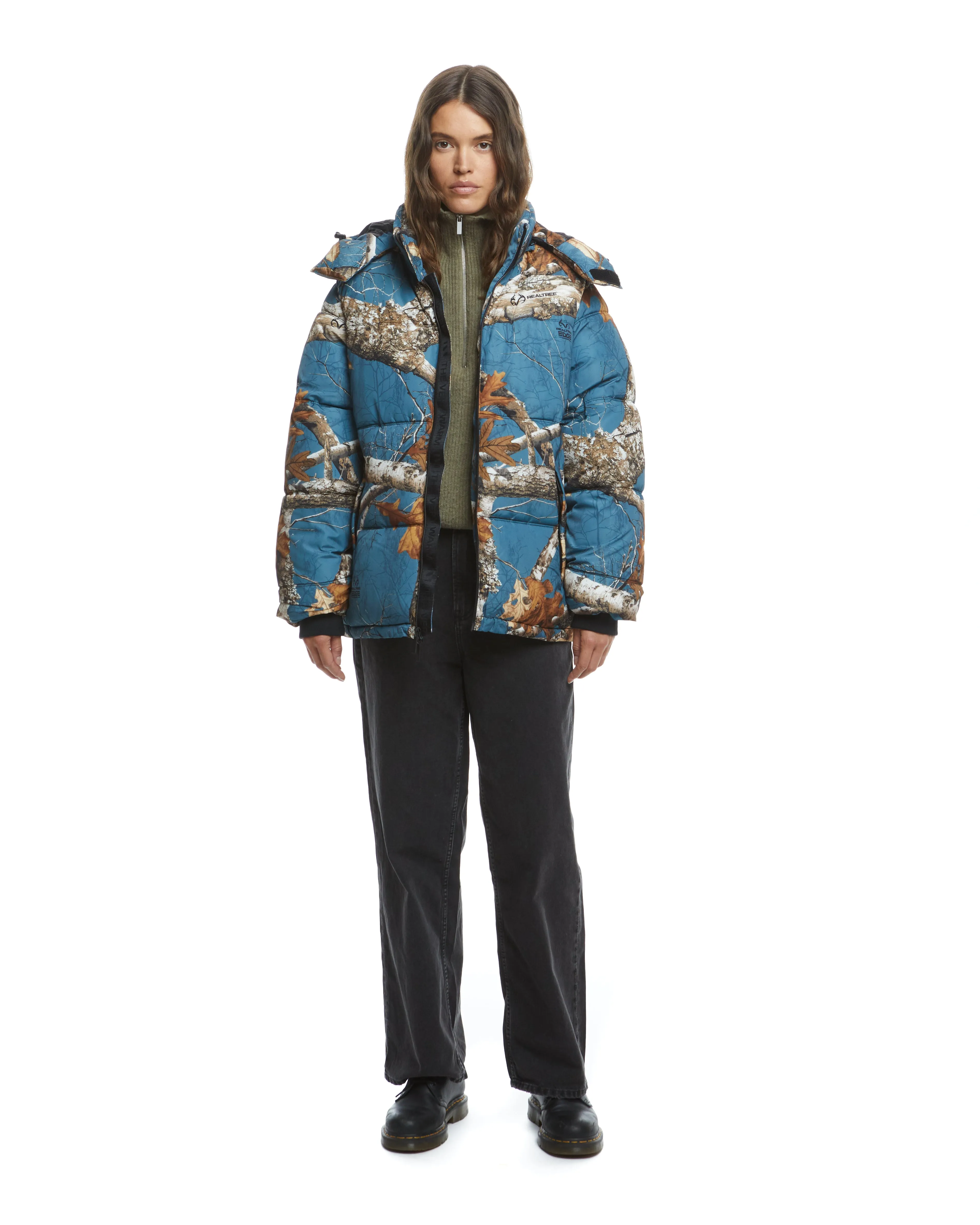 Realtree EDGE® Hooded Puffer - Slate Blue