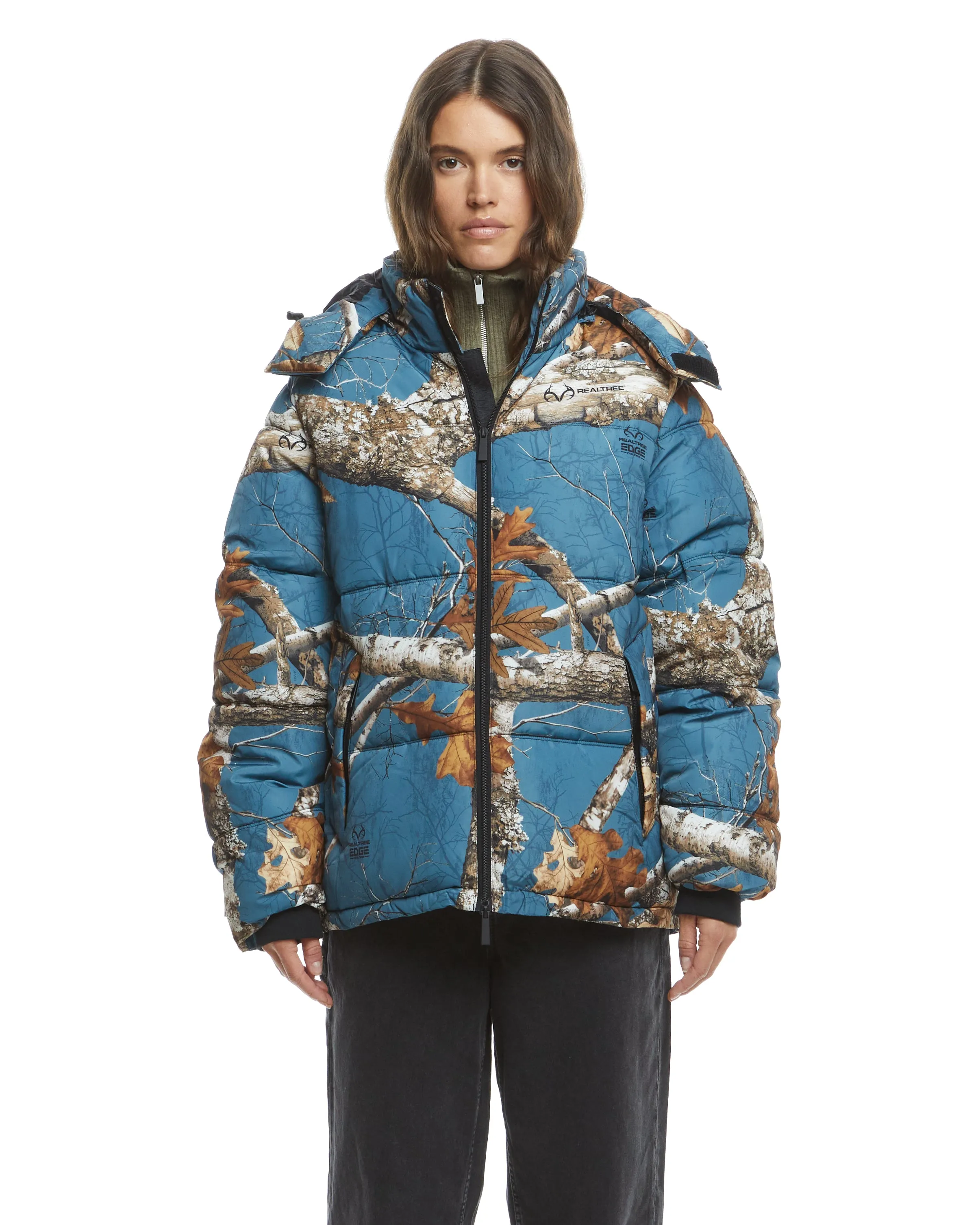 Realtree EDGE® Hooded Puffer - Slate Blue