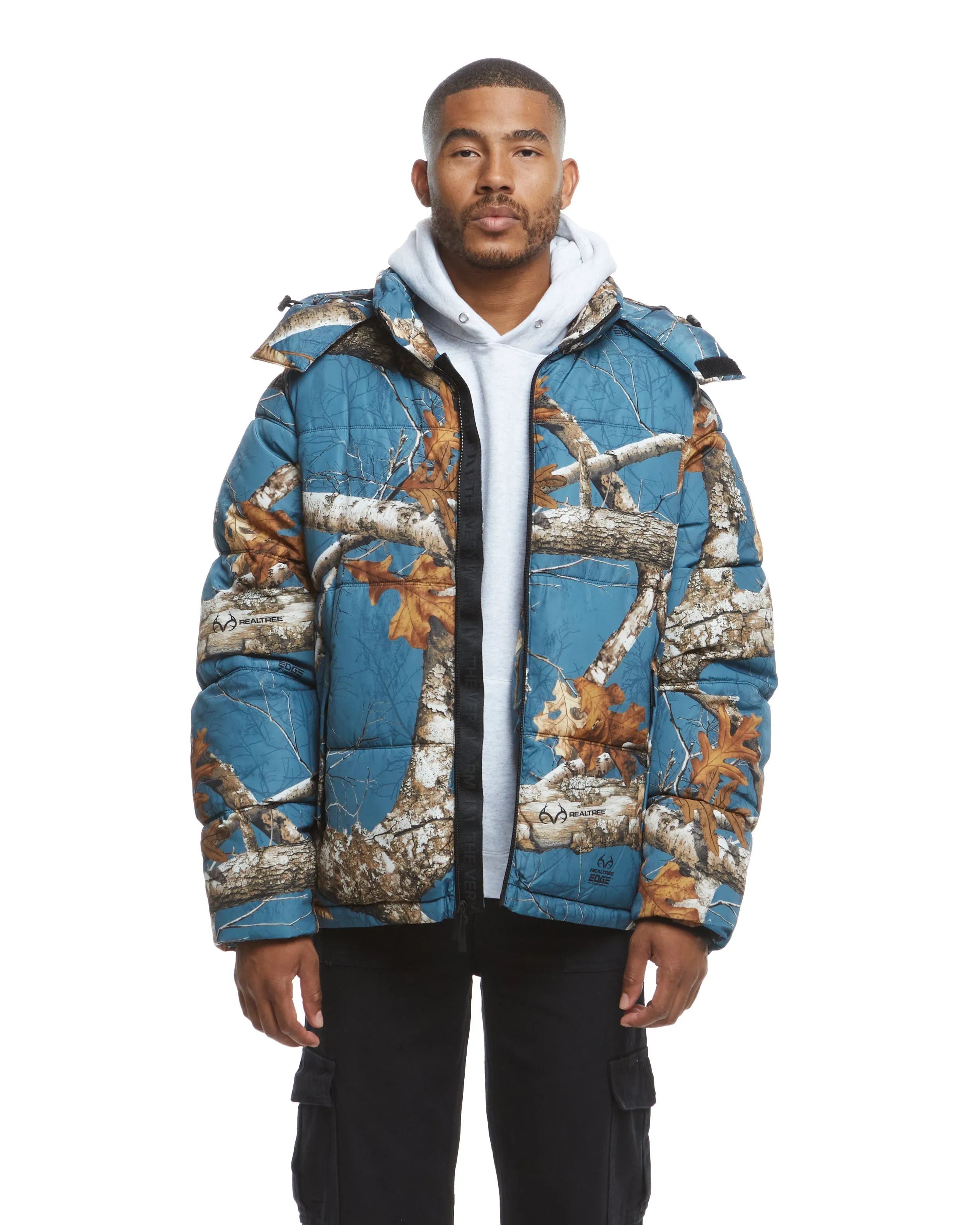 Realtree EDGE® Hooded Puffer - Slate Blue