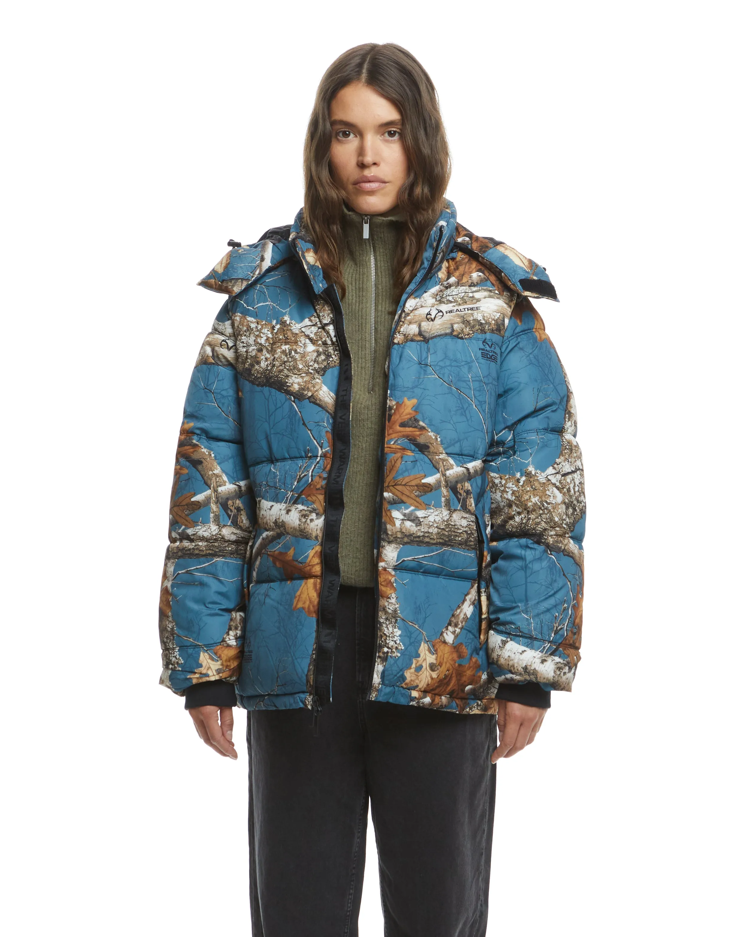 Realtree EDGE® Hooded Puffer - Slate Blue