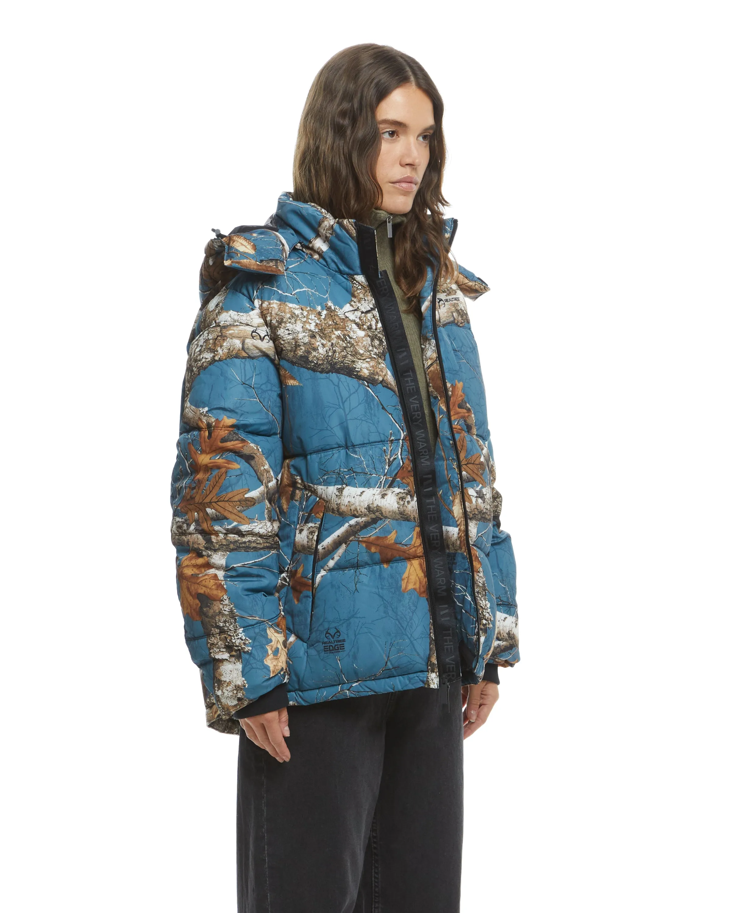 Realtree EDGE® Hooded Puffer - Slate Blue