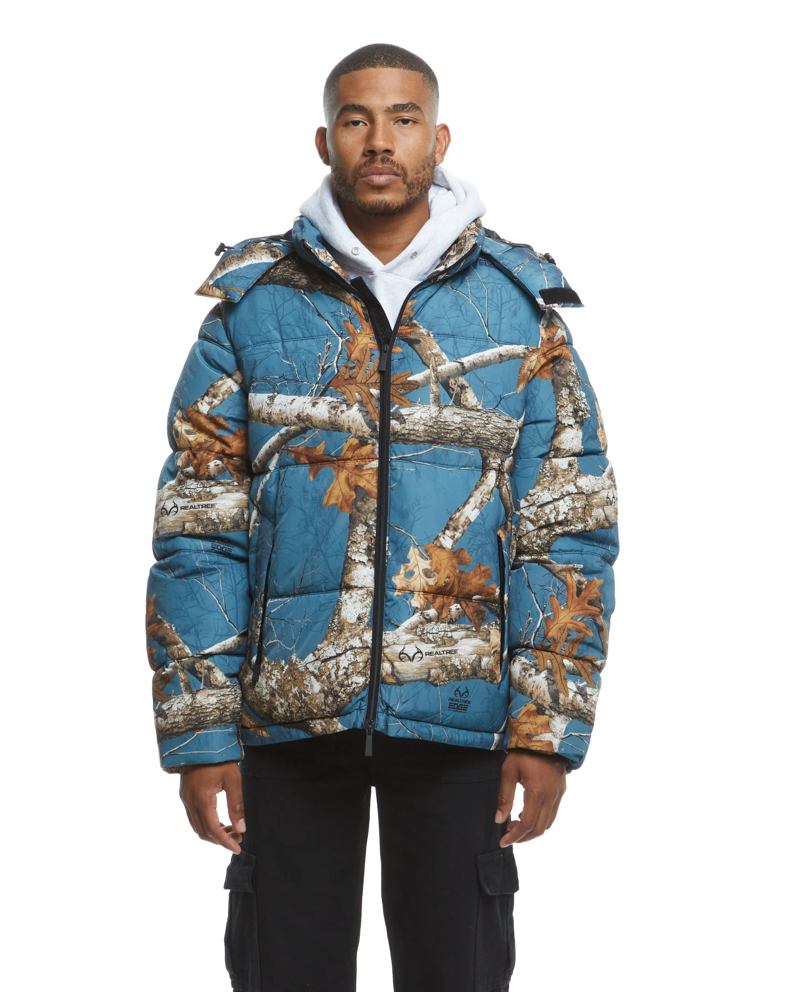 Realtree EDGE® Hooded Puffer - Slate Blue
