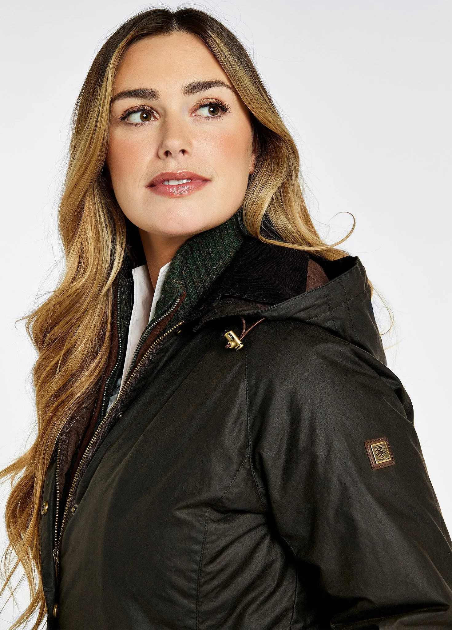 Redington Ladies Long Waxed Coat - Verdigris
