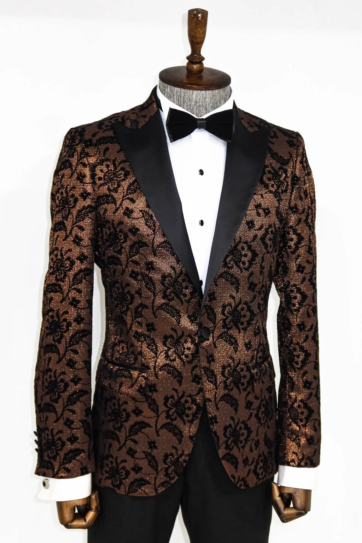 Rose Brown Sparkle Prom Blazer