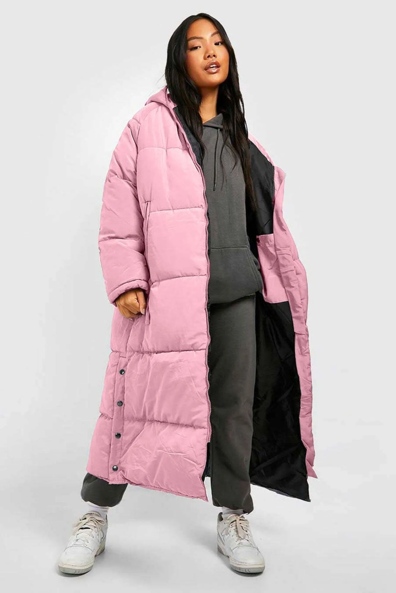 RSG Women's Hooded Longline Puffer Jacket