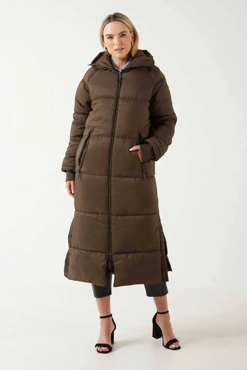 RSG Women's Hooded Longline Puffer Jacket