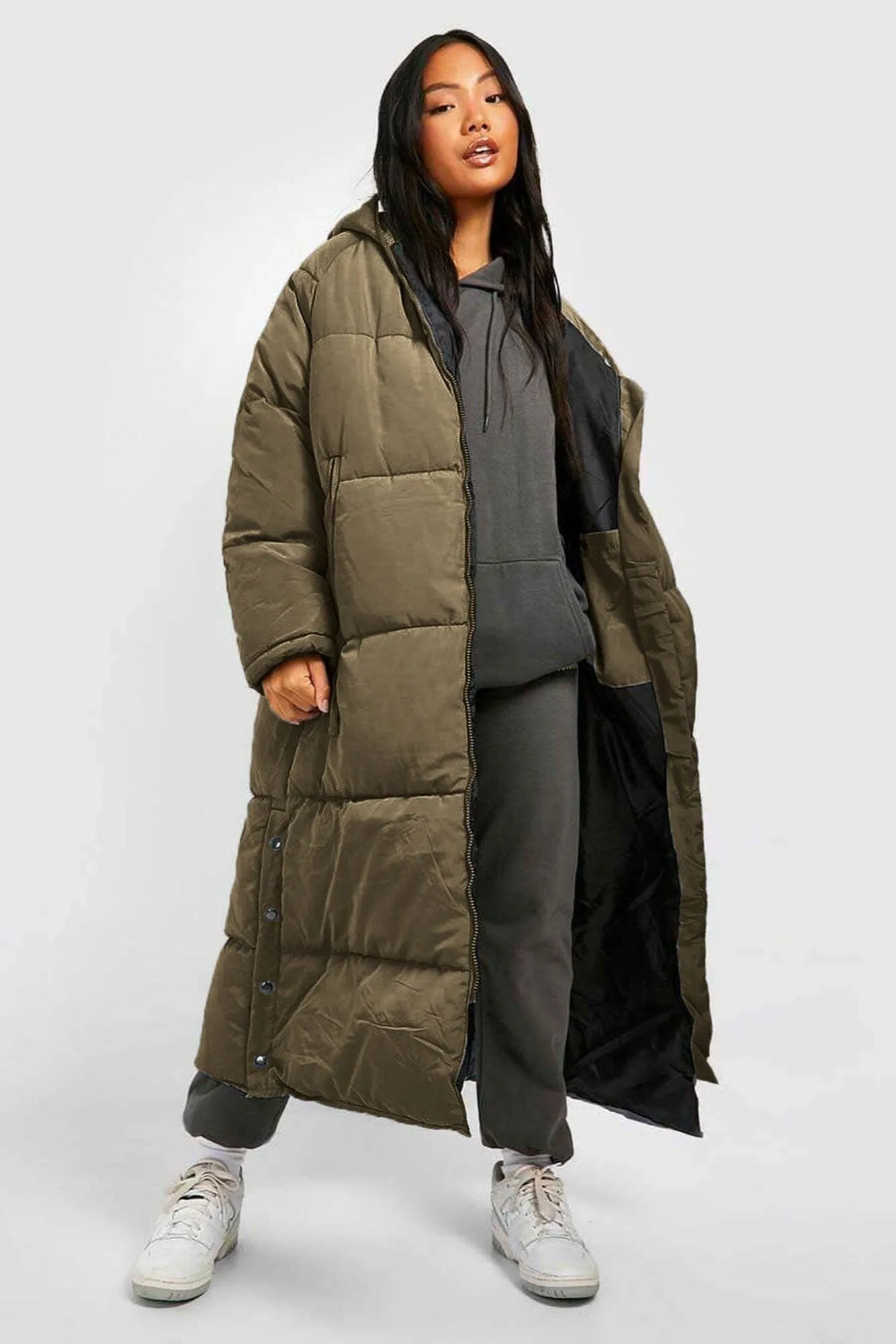 RSG Women's Hooded Longline Puffer Jacket