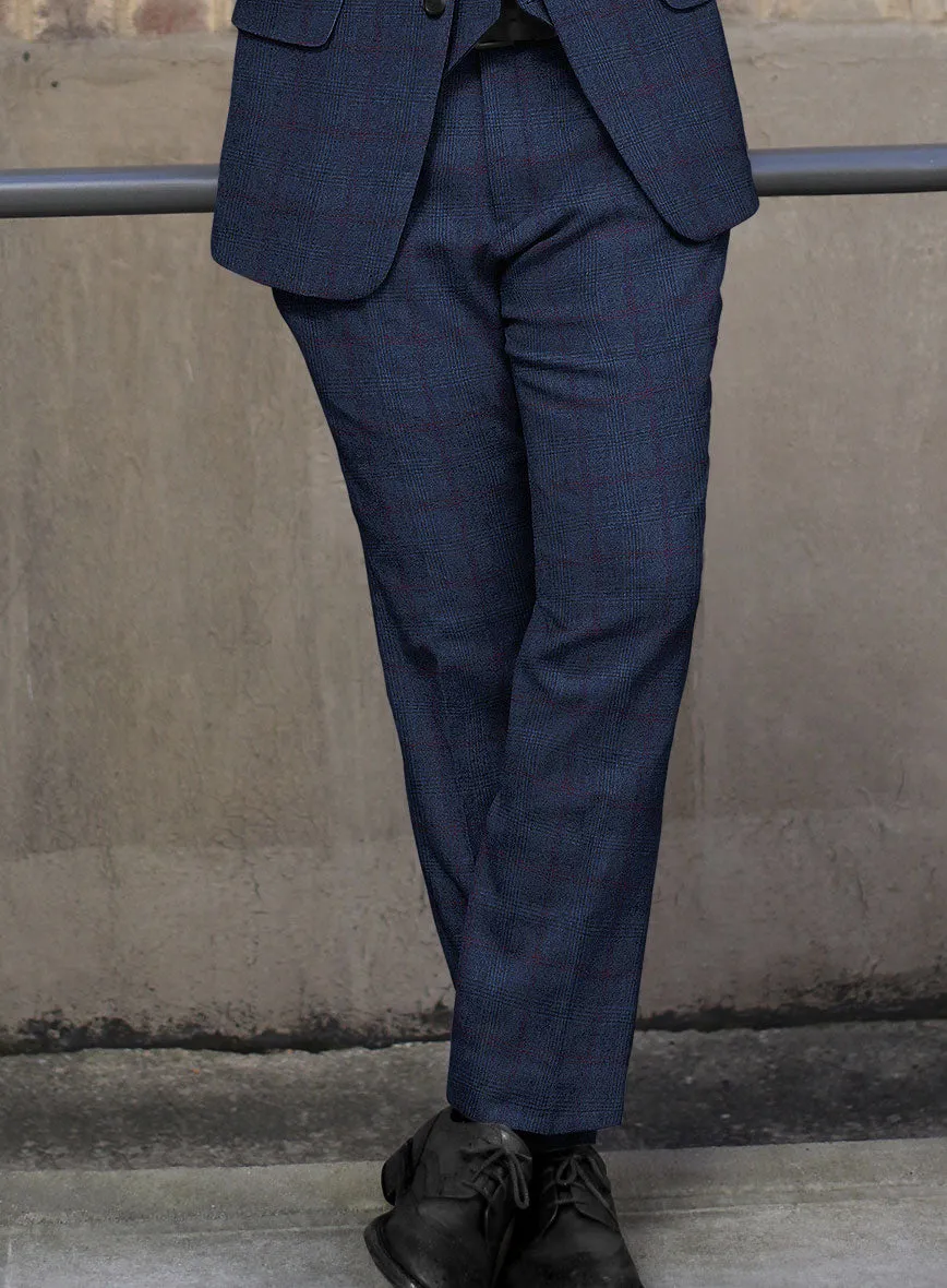 Sartori Franca Blue Check Soft Tweed Pants