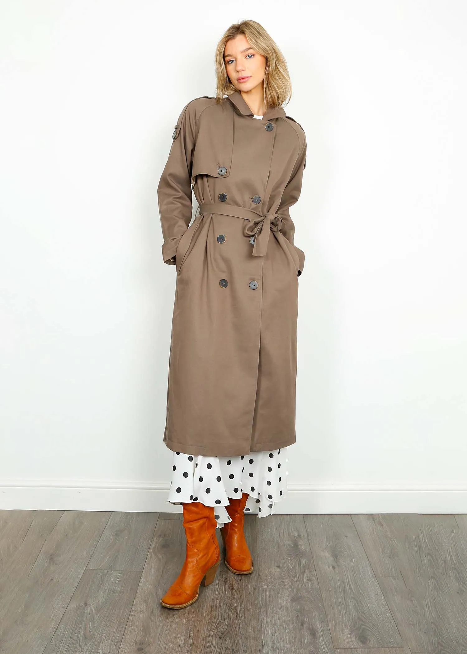 SLF New Bren Trench Coat in Morel