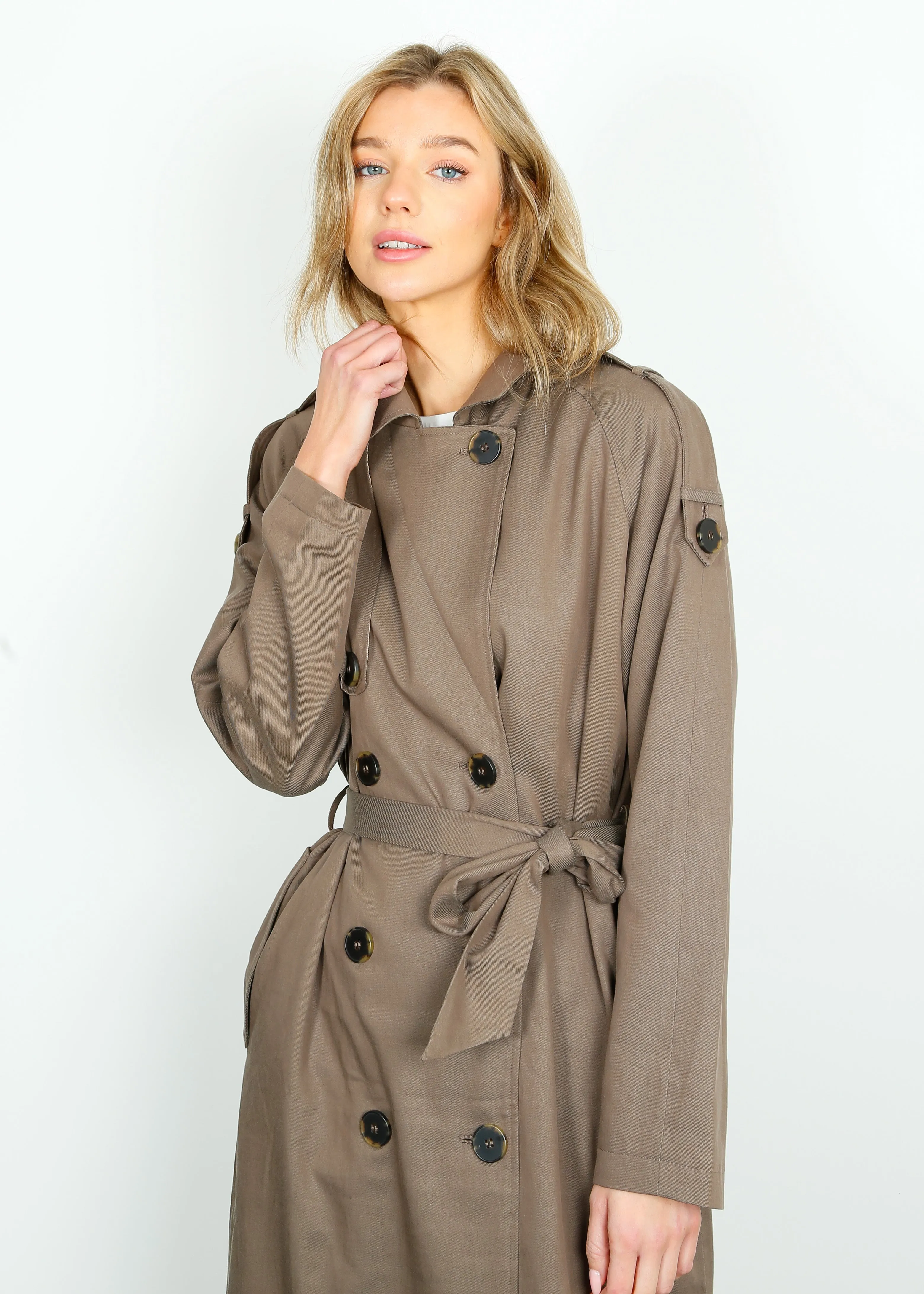 SLF New Bren Trench Coat in Morel