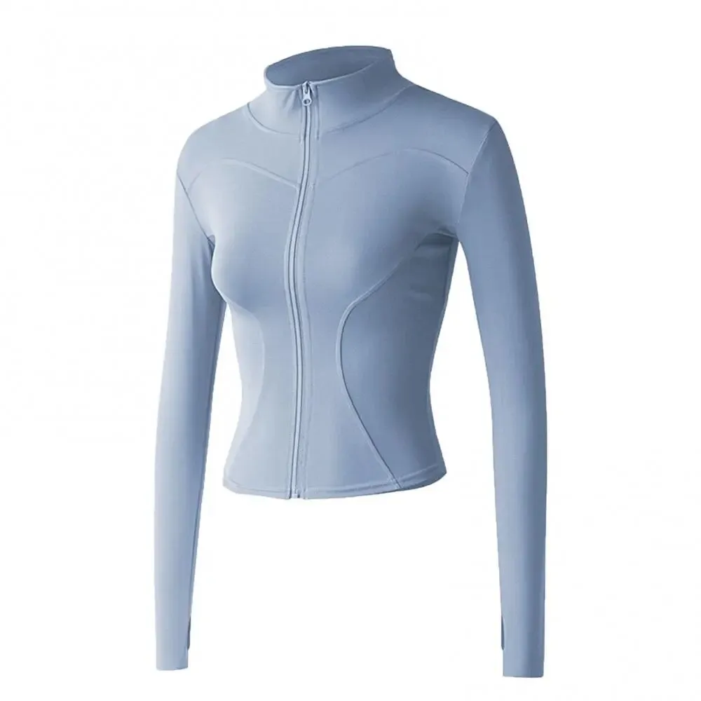 Sports Top Women's Long-Sleeved Tight Short Style Slimming Fitness Coat