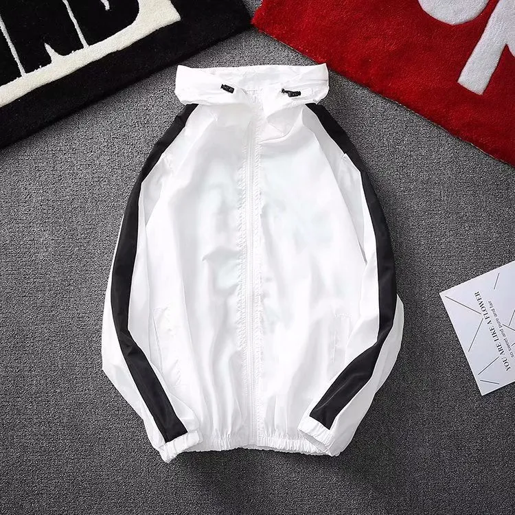 Sunscreen Men Breathable Hooded Casual Sporty Summer Jacket