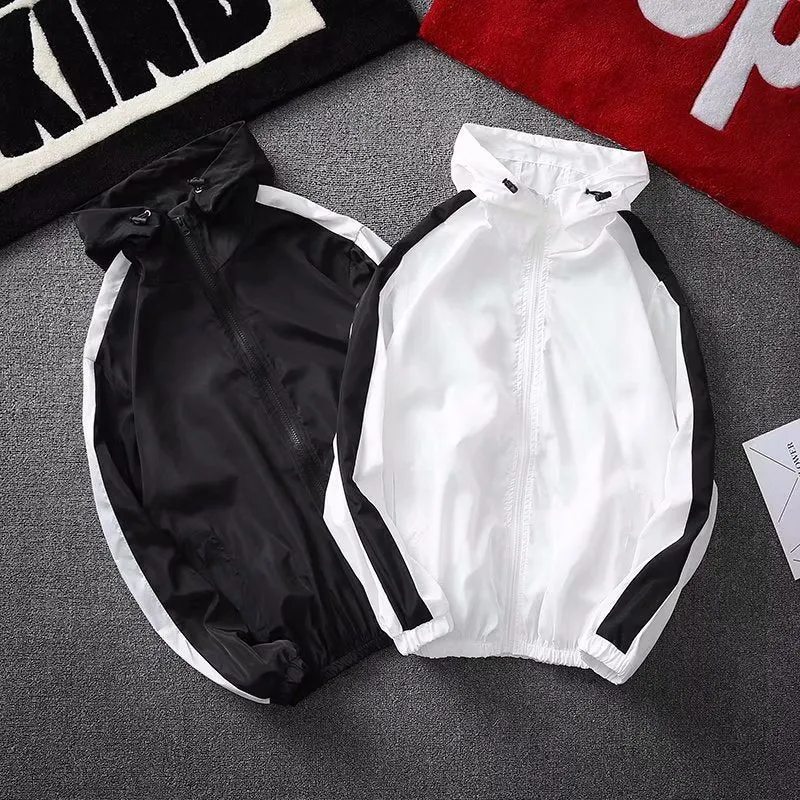 Sunscreen Men Breathable Hooded Casual Sporty Summer Jacket