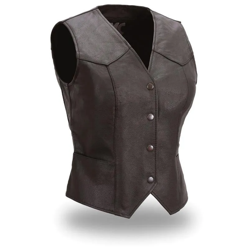 Sweet Sienna - Women's Leather Motorcycle Vest