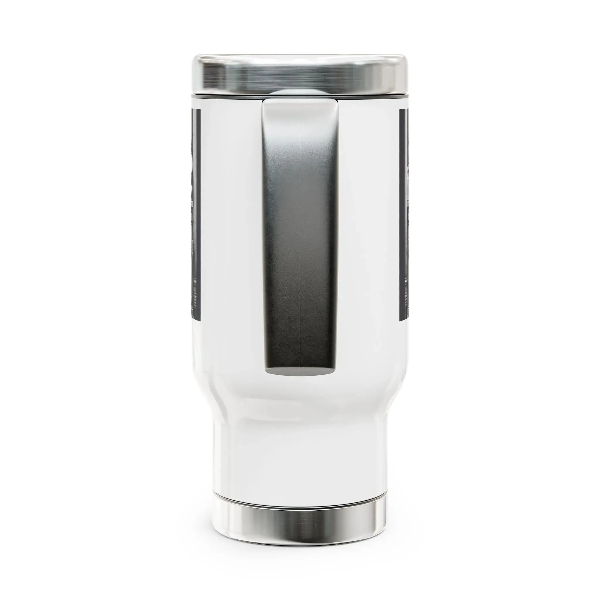 Tortured Poet - Cat Lover -Stainless Steel Travel Mug with Handle, 14oz