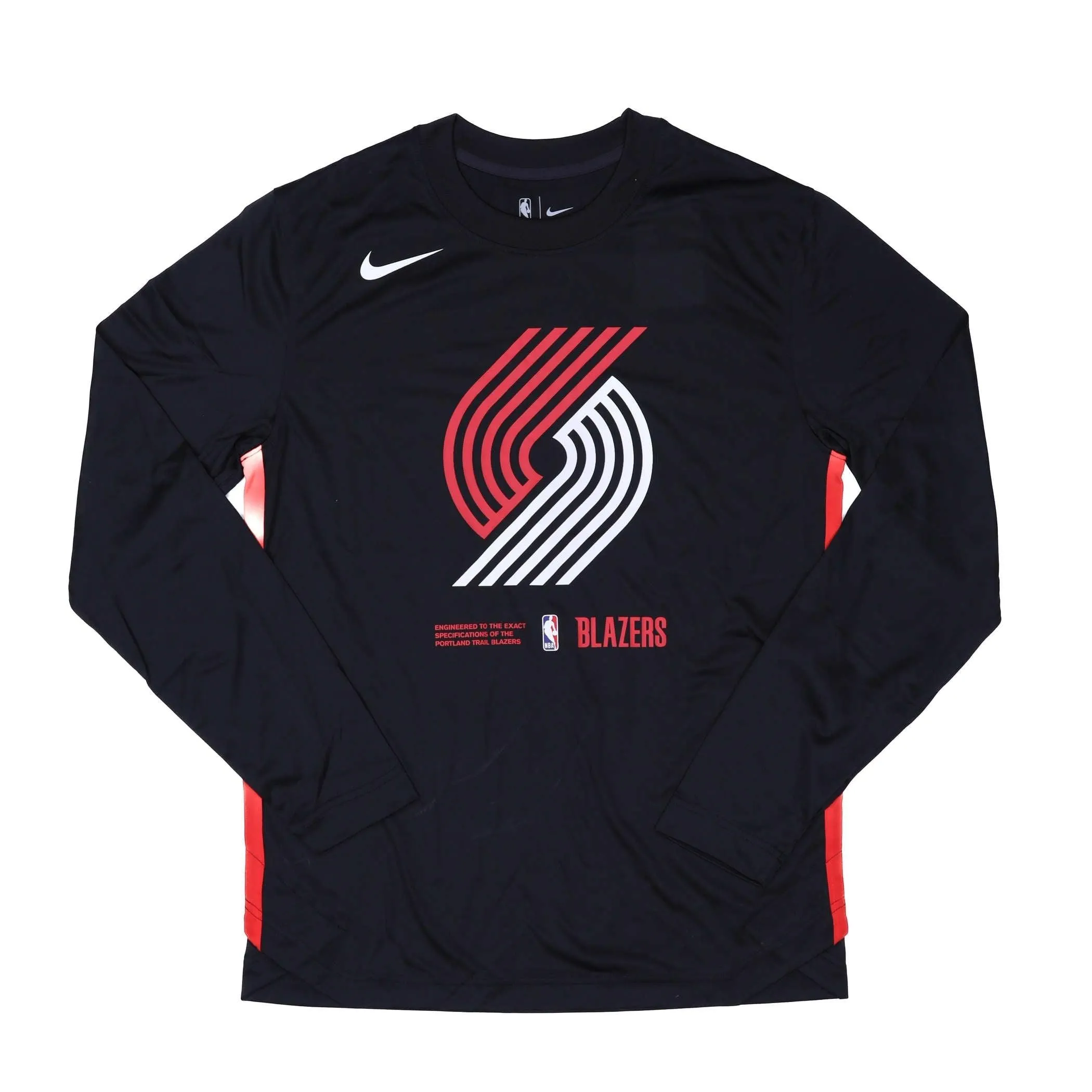 Trail Blazers Nike Logo Pregame Long Sleeve T-Shirt