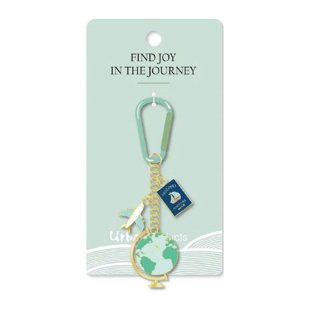 Travel with Carabiner Keyring
