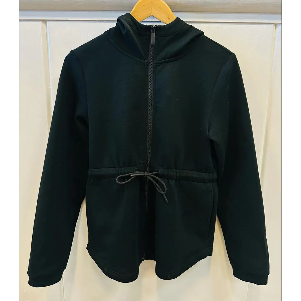 Varley Sofia Drawstring-Waist Hooded Track Jacket - Size XS