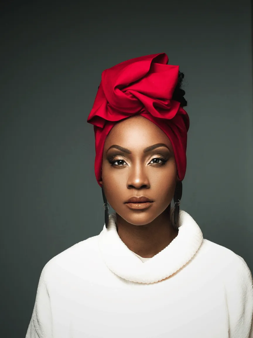 Wire Headwrap - Kenia Red