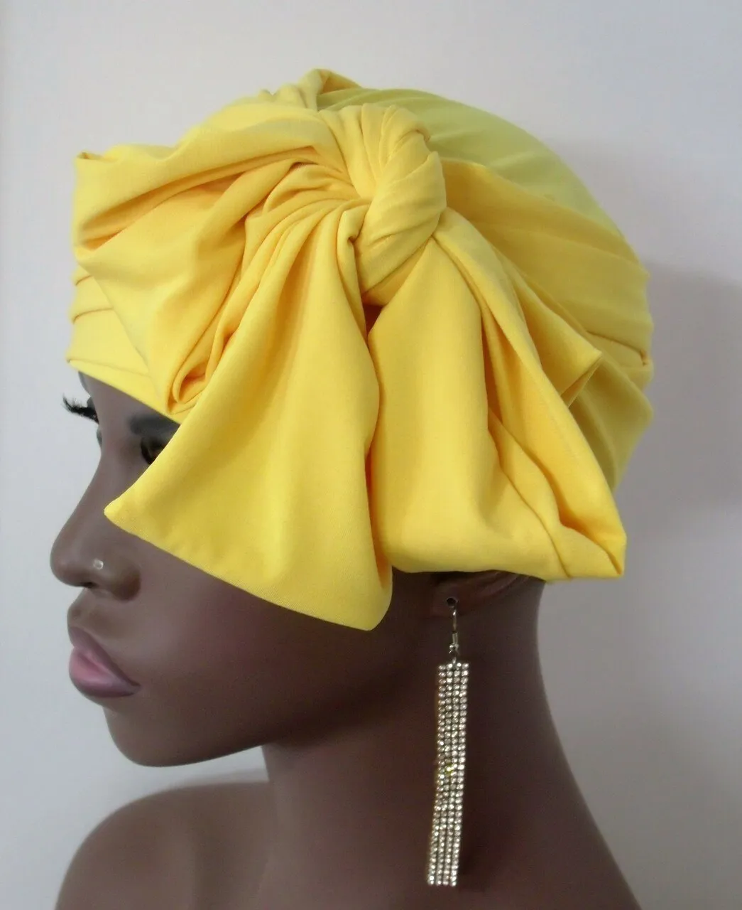 Women Yellow EZ PZ Turban Wrap