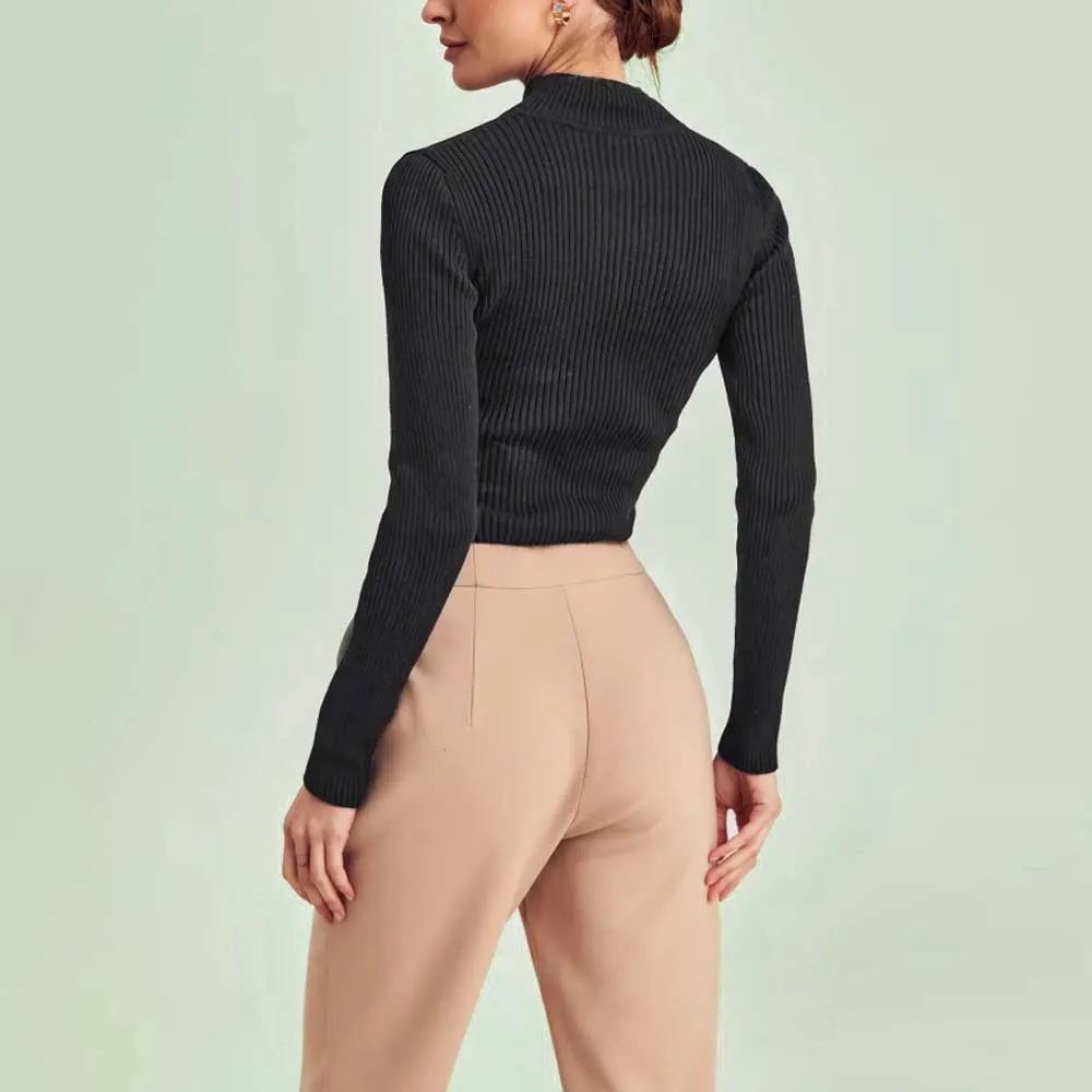 Women's Long Sleeve | Crop Wrap Blouse