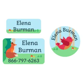 Woodland Animals Clothing Labels Pack