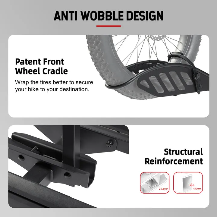 Young Electric MATE R Foldable Hitch Bike Rack | 2’’ Receiver, 200 LBS Capacity