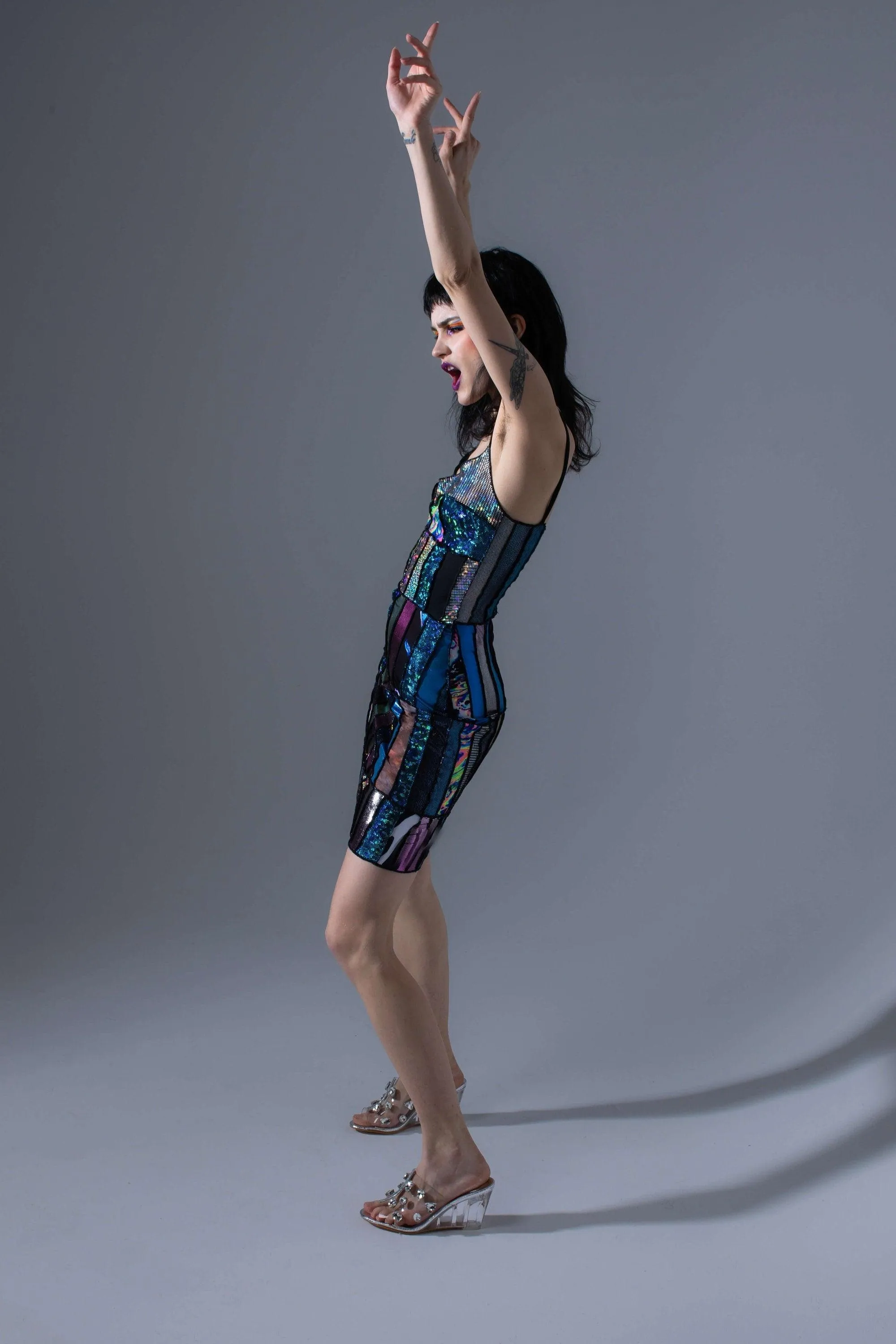 ZERO WASTE Patchwork Mini Dress