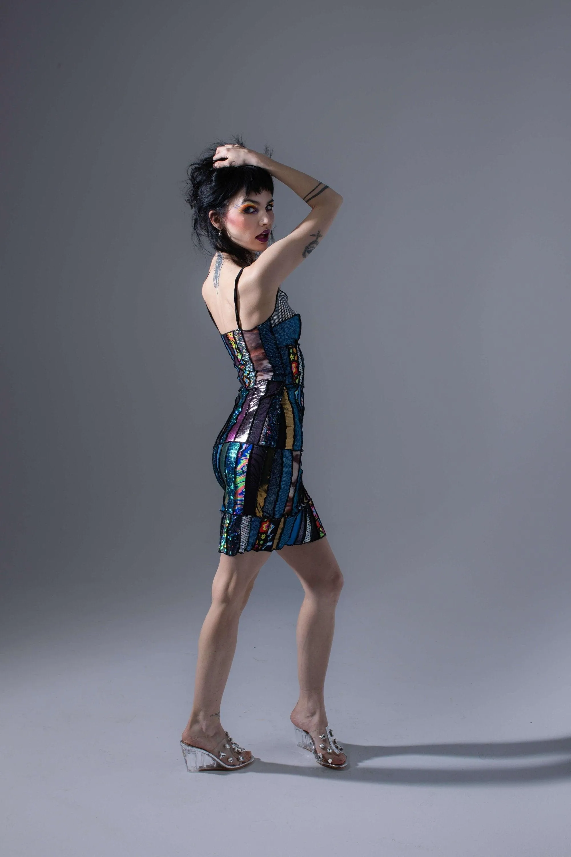 ZERO WASTE Patchwork Mini Dress