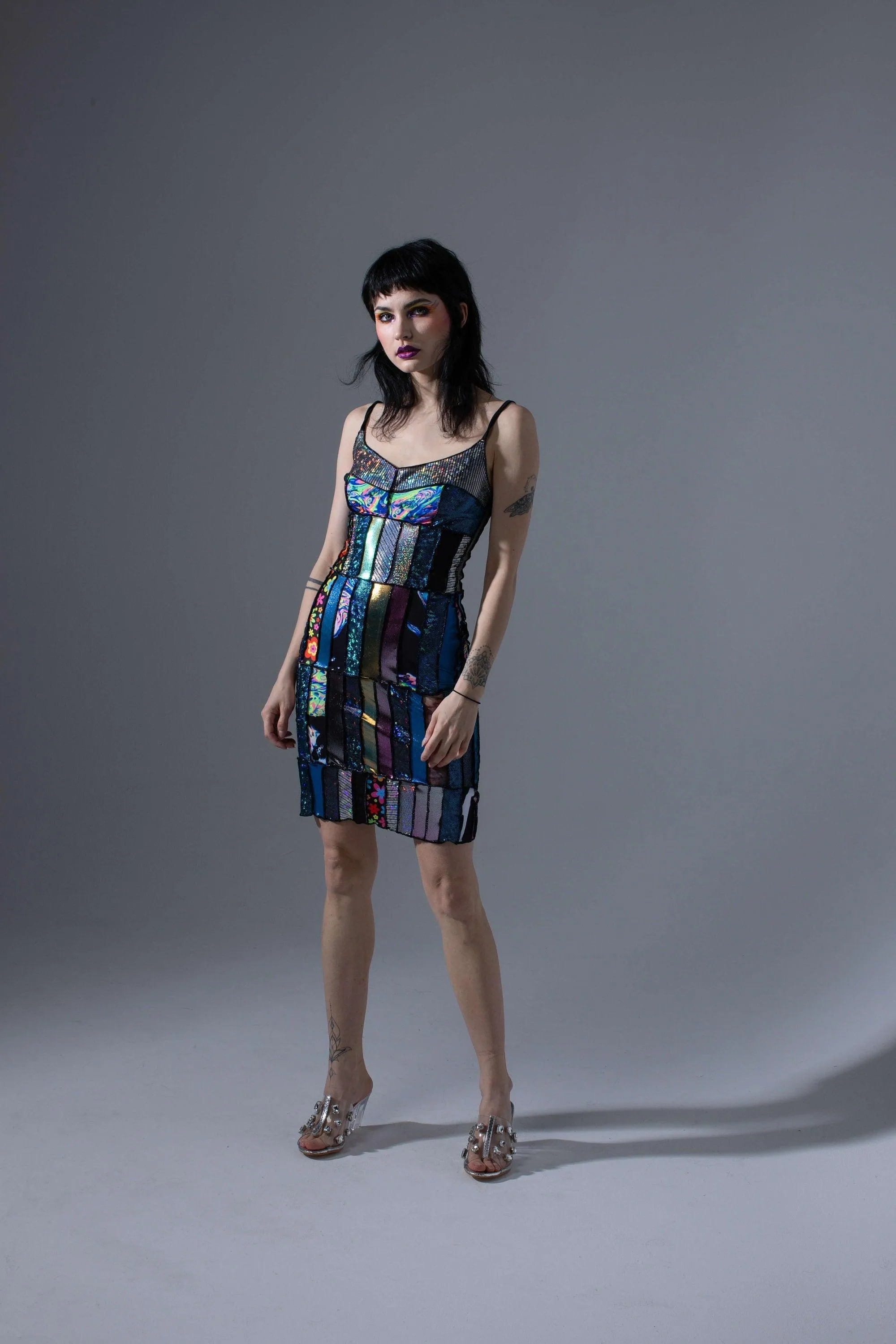 ZERO WASTE Patchwork Mini Dress