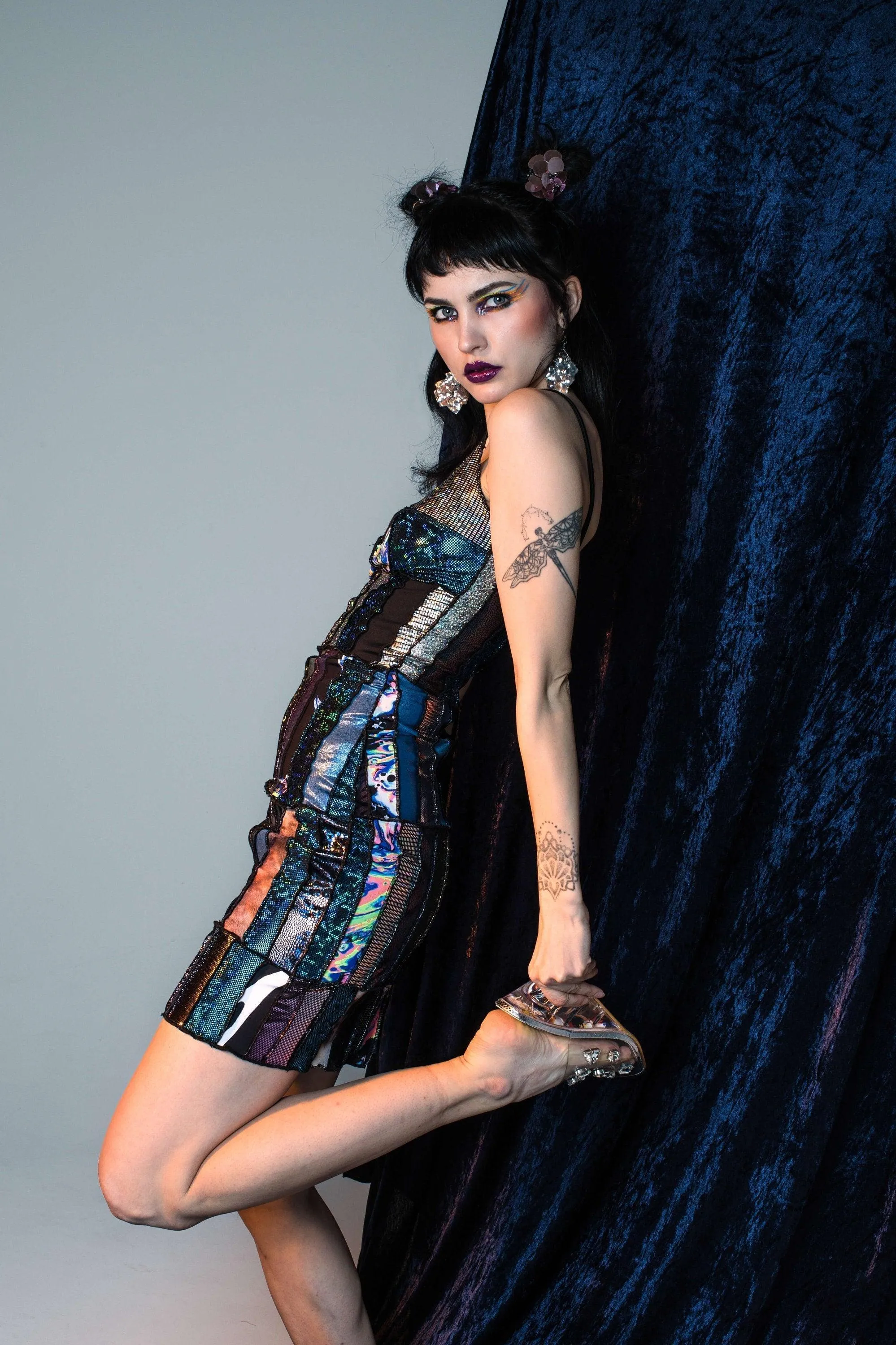 ZERO WASTE Patchwork Mini Dress